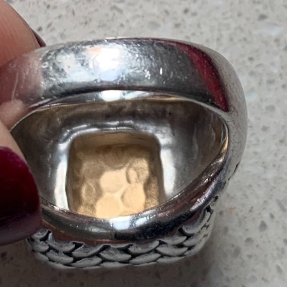 Two tone sterling ring - Picture 4 of 4